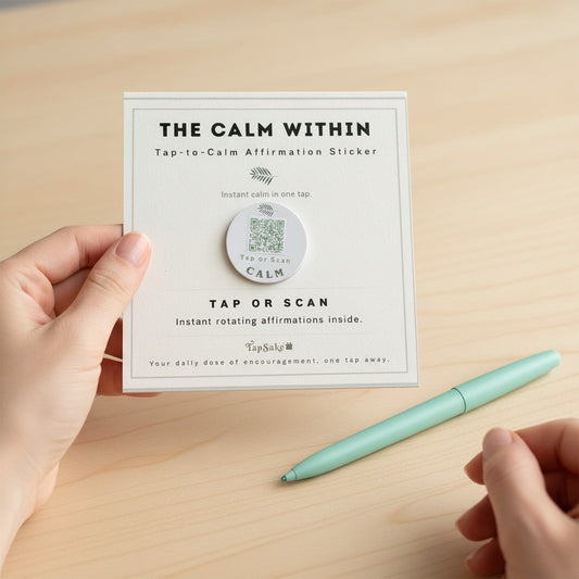 The Calm-Within Affirmation TapSake Sticker